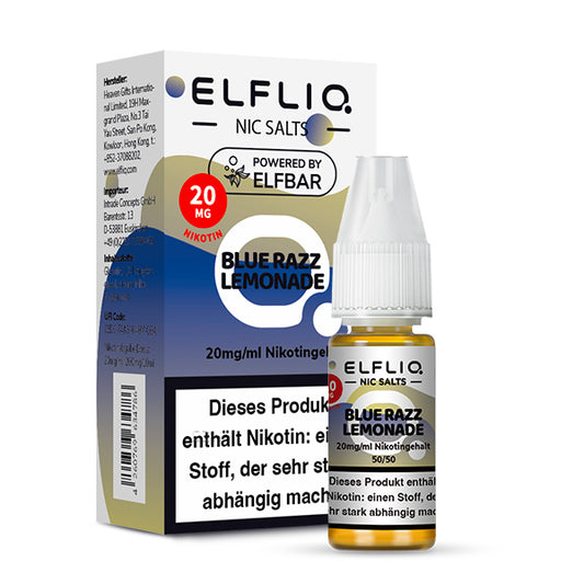ELFLIQ - Elfbar Liquid - Blue Razz Lemonade - 10-20mg/ml
