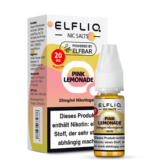 ELFLIQ - Elfbar Liquid - Pink Lemonade - 10-20mg/ml