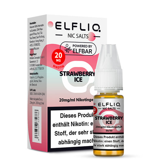 ELFLIQ - Elfbar Liquid - Strawberry ICE - 10 - 20mg/ml