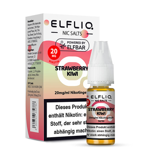 ELFLIQ - Elfbar Liquid - Strawberry Kiwi - 10-20mg/ml