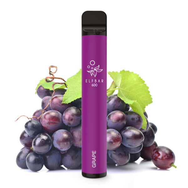Elfbar 600 V1 20mg Nikotin "Grape" - 10er Pack