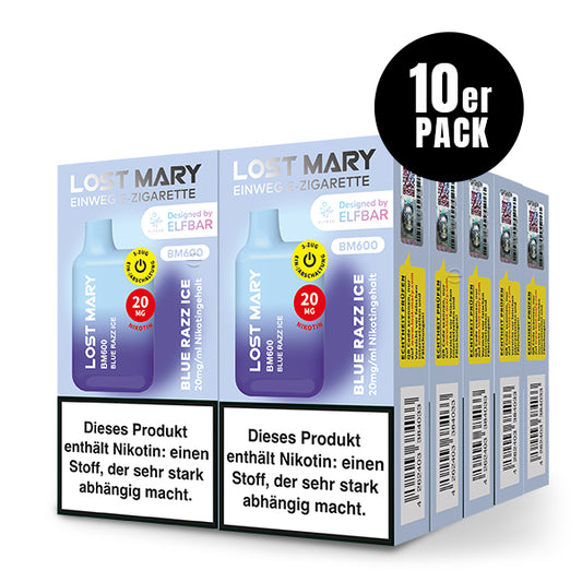 Lost Mary BM600 Blue Razz Ice - 10er Pack