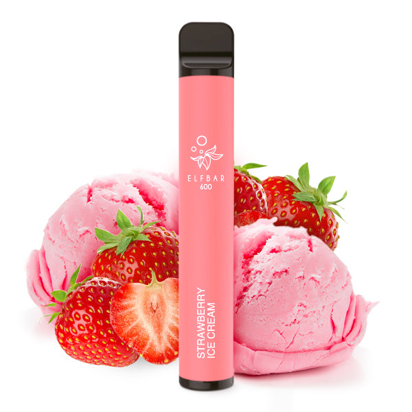 Elfbar 600 V1 20mg Nikotin "Strawberry Ice Cream" - 10er Pack