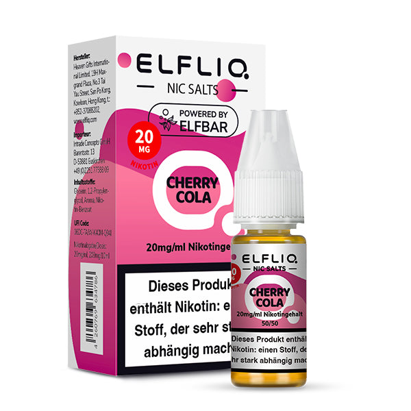 ELFLIQ Elfbar Cherry Cola 10ml 10er Pack – Nikotinsalz Liquid Kirsche Cola Großhandel ArBo Wholesale