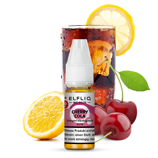 ELFLIQ Cherry Cola 10 ml Flasche mit Verpackung – Elfbar Nikotinsalz E-Liquid