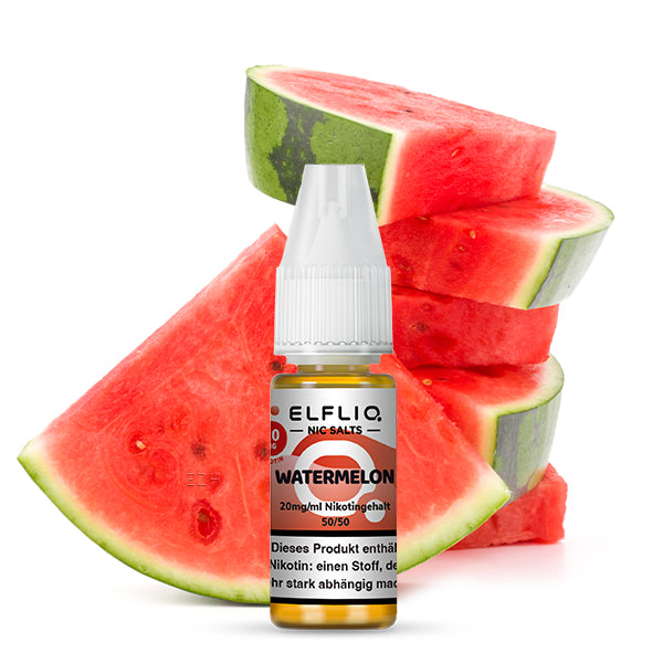 ELFLIQ Watermelon 10 ml Flasche mit Verpackung – Elfbar Nikotinsalz E-Liquid