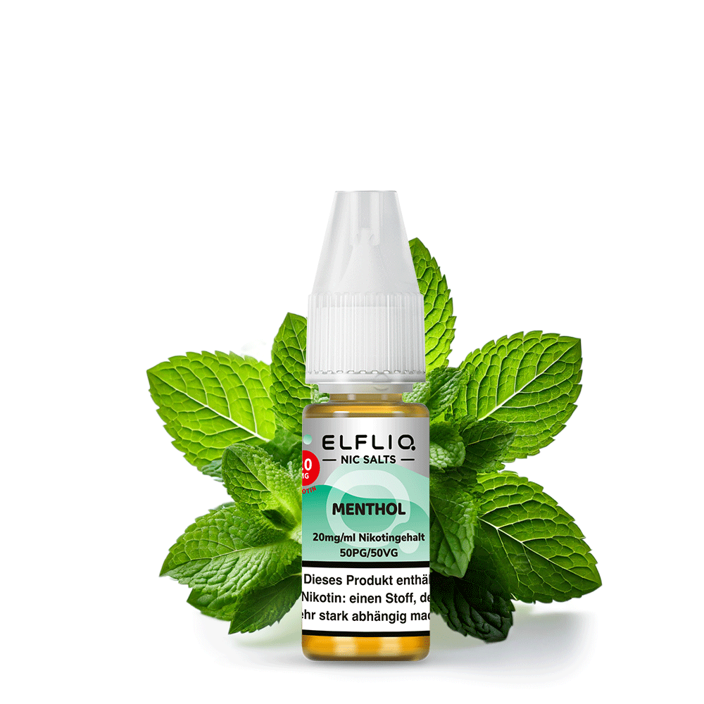 ELFLIQ Menthol Elfbar Nikotinsalz Liquid 10ml mit frischer Minze & kühlem Menthol-Kick – 10mg & 20mg, Elfbar