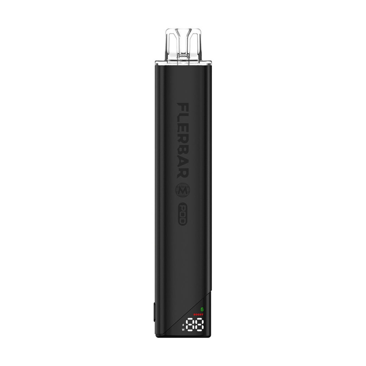 Flerbar M Pod Basisgerät Black – Akkuträger 650 mAh mit Display & USB-C, Mehrweg Pod-System für Flerbar Pods (Akku, ohne Pods)
