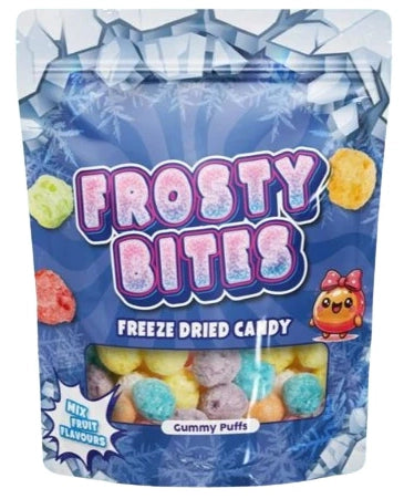 Frosty Bites Freeze Dried Gummy Puffs 50g – 24er Karton Großhandel ArBo Wholesale