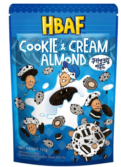 HBAF Mandeln – Cookies &amp; Cream 120 g