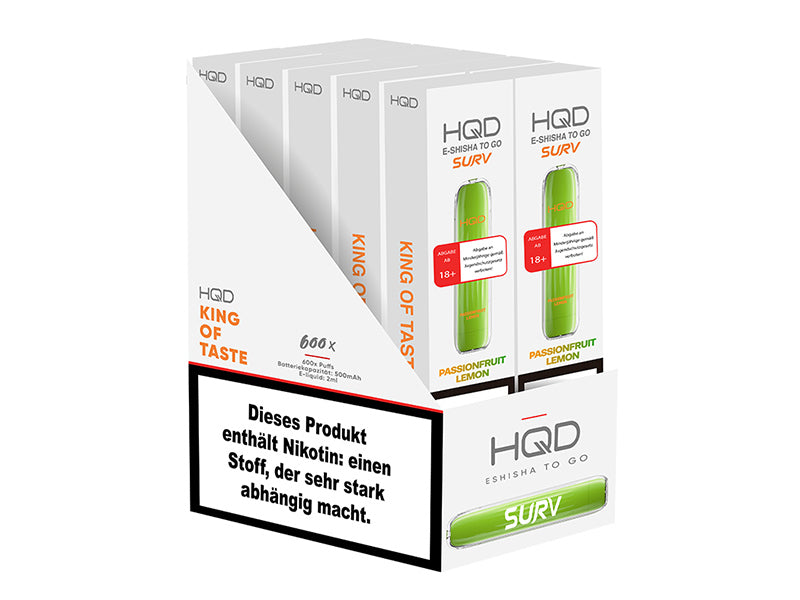 HQD Surv 18mg/ml Passionfruit Lemon - 10er Pack