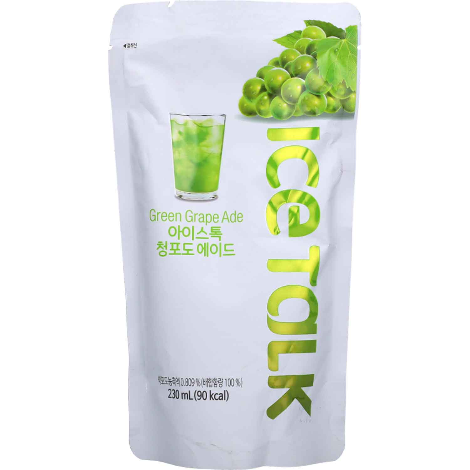 Ice Talk Green Grape Ade 230ml – koreanischer Pouch Drink grüne Traube Shine Muscat