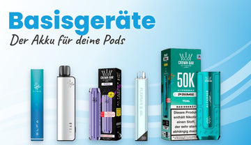 Basisgeräte und Akkuträger – ELFA Pod Kit, ELFA Master, Al Fakher Crown Bar, Flerbar M Pod und Hypermax Prime 50K