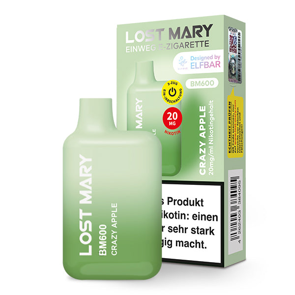 Lost Mary BM600 Crazy Apple by Elfbar – verrückter Apfelmix Einweg E-Zigarette 20mg Nikotinsalz 600 Züge