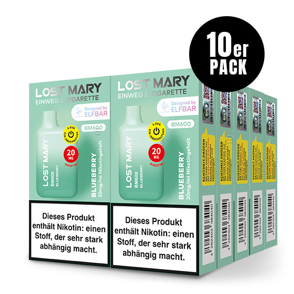 Lost Mary BM600 Blueberry 10er Pack by Elfbar – Blaubeere Einweg E-Zigarette Großhandel ArBo