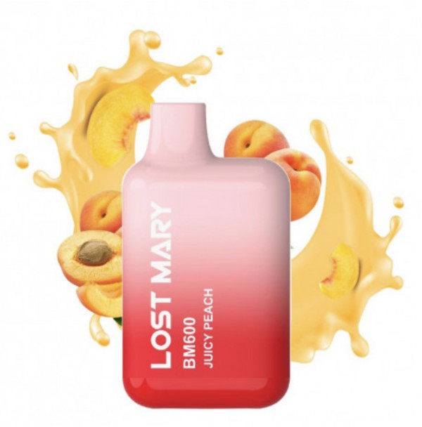 Lost Mary BM600 Peach Ice by Elfbar – Einweg E-Zigarette mit Pfirsichen und Eiswürfeln