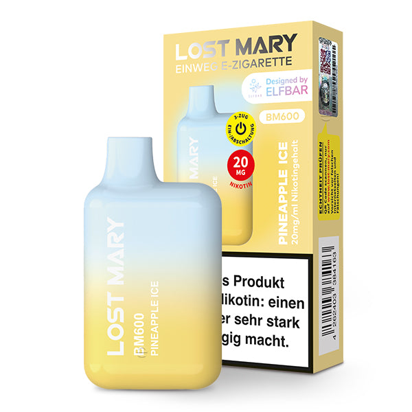 Lost Mary BM600 Pineapple Ice by Elfbar – Ananas Eis Einweg E-Zigarette 20mg Nikotinsalz 600 Züge