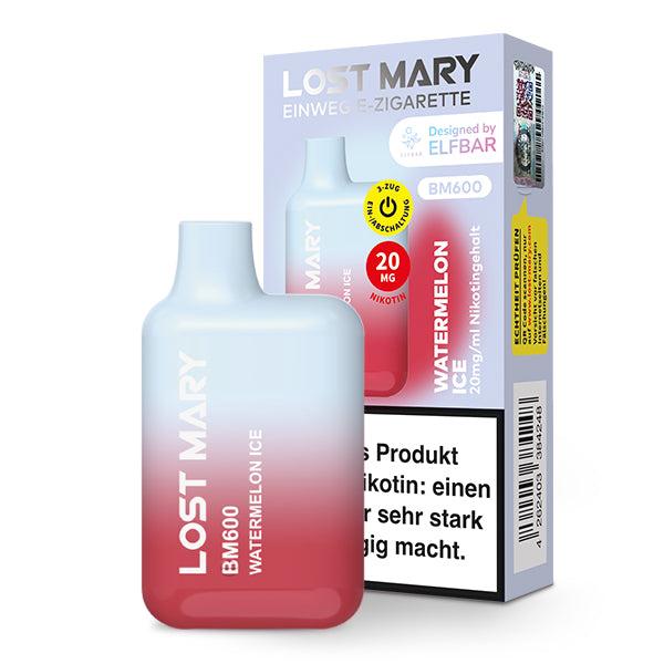 Lost Mary BM600 Watermelon Ice by Elfbar – Wassermelone Eis Einweg E-Zigarette 20mg Nikotinsalz 600 Züge