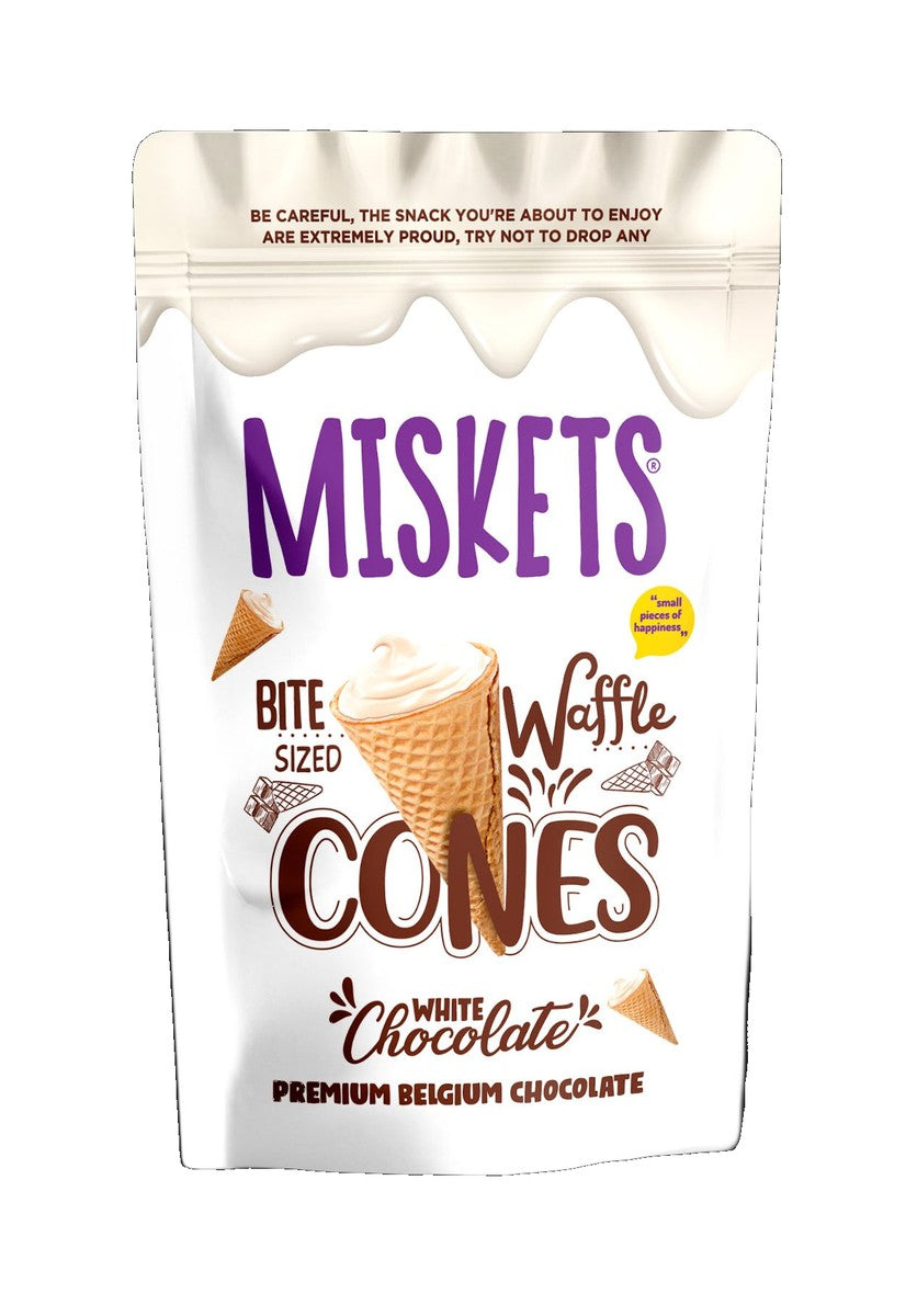 Miskets Bite Sized Waffle Cones Milk Chocolate 70g – Waffelhörnchen Vollmilchschokolade halal