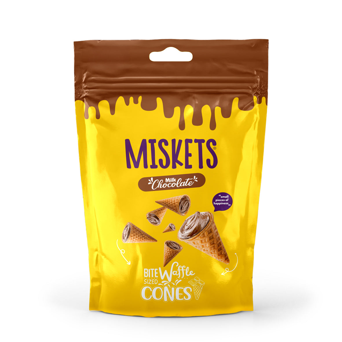 Miskets Bite Sized Waffle Cones Milk Chocolate 70g – Waffelhörnchen Vollmilchschokolade halal