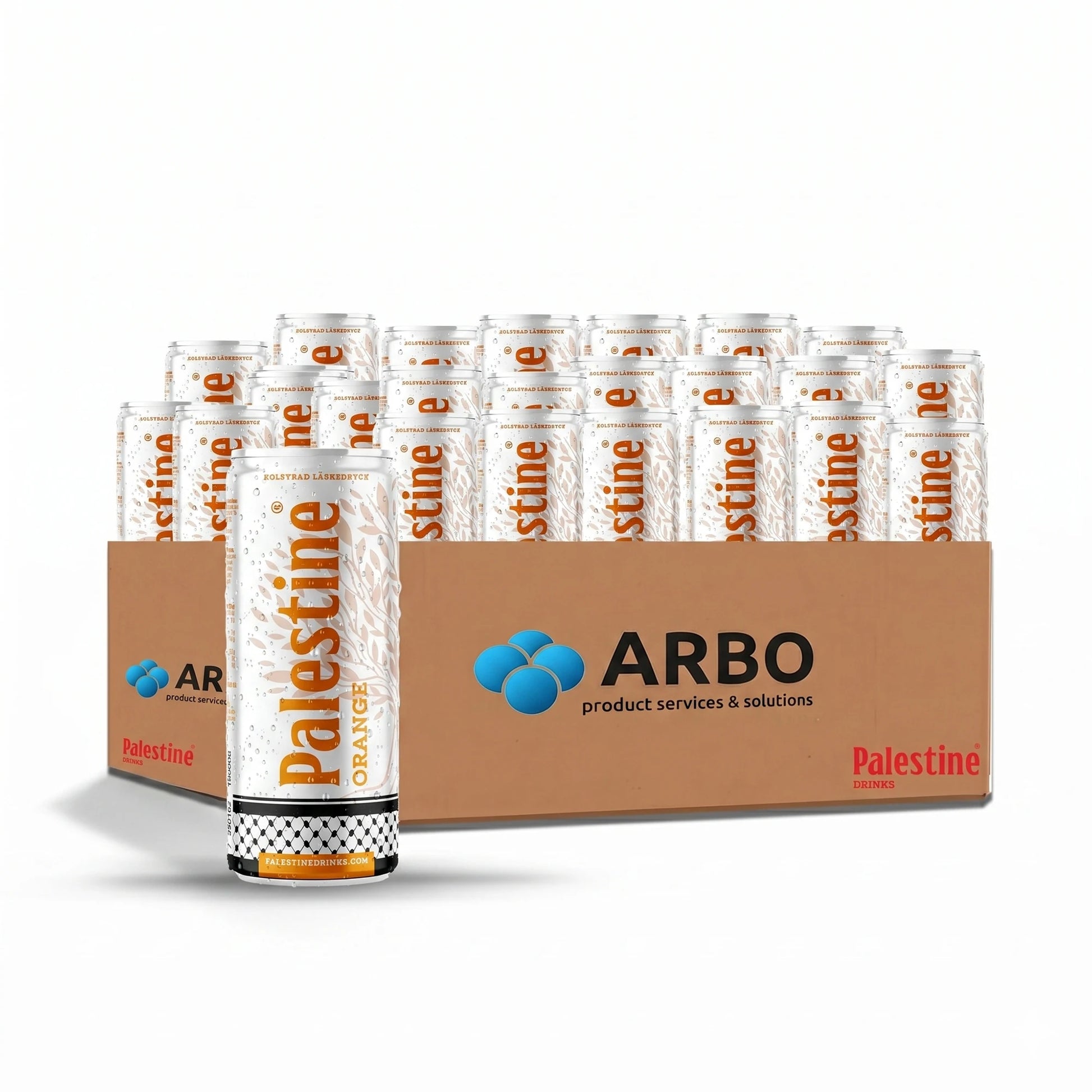 Palestine Drinks Orange – Karton 24x330ml Orangen Limonade Dose Großhandel