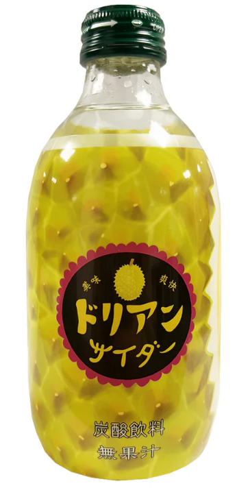 Tomomasu Durian Soda 300ml – Karton 24x300ml Stinkfrucht Limonade Japan Glasflasche Großhandel