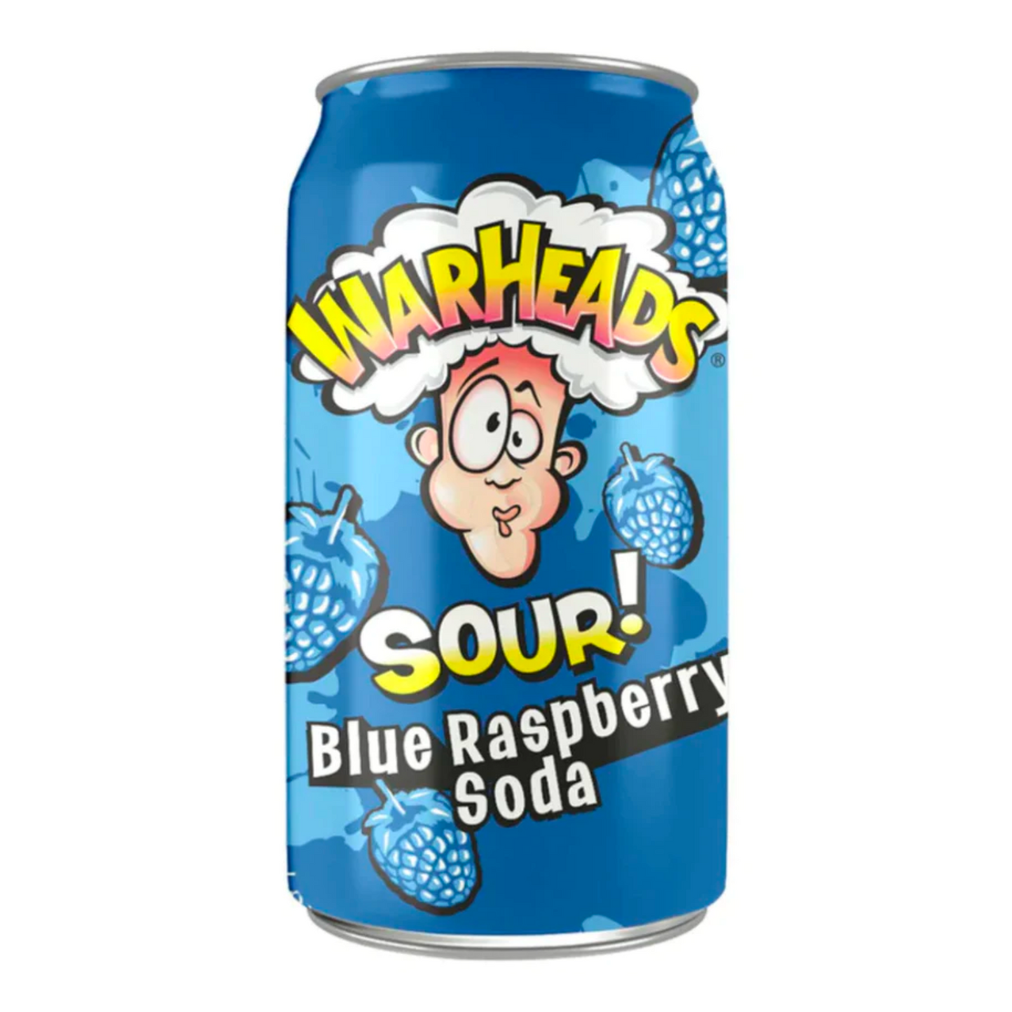 Warheads Sour Blue Raspberry Soda 12x 355ml