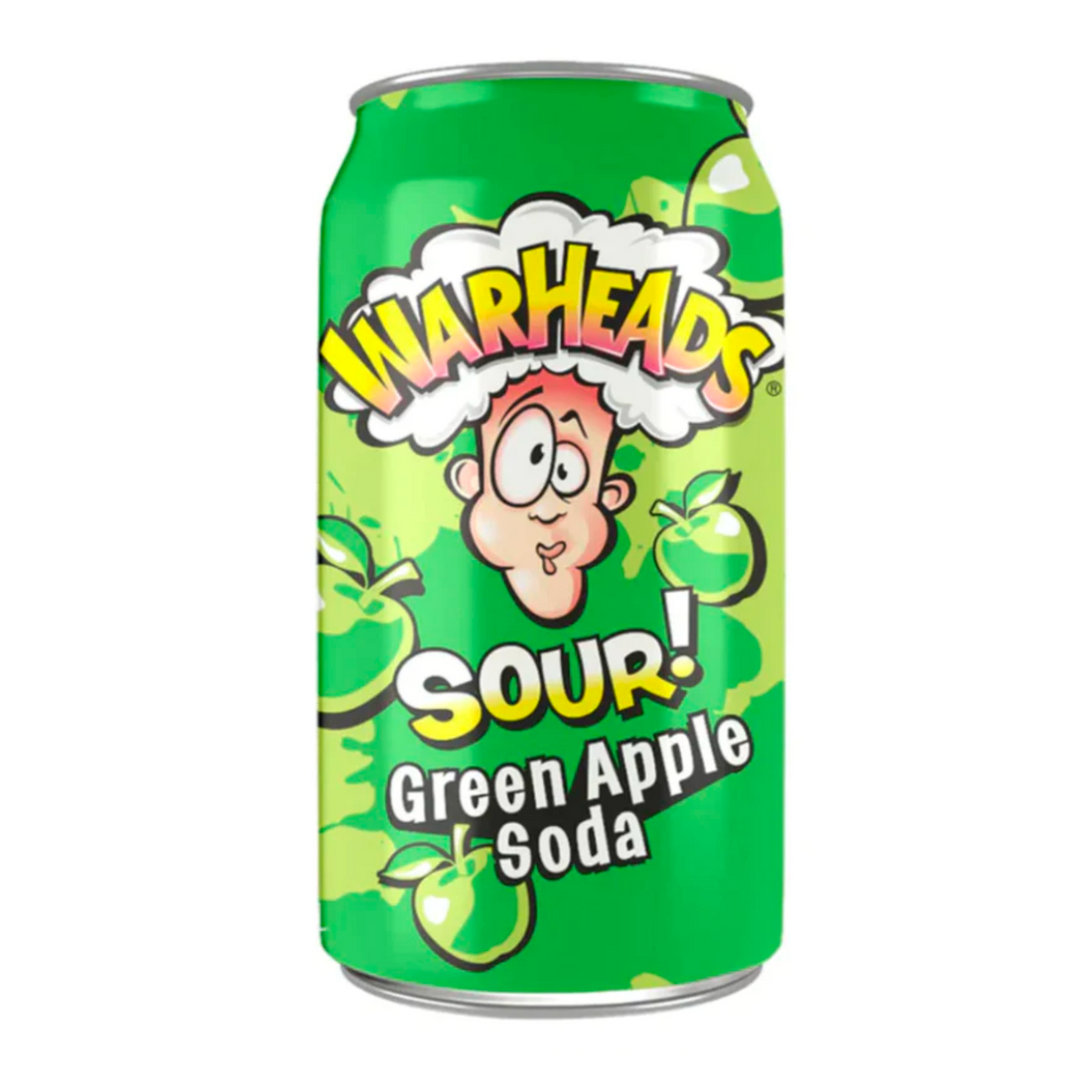 Warheads - Sour Green Apple Soda 355ml - 12er Pack